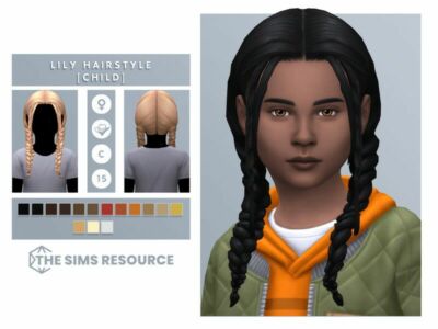 Lily Hairstyle [Child] Sims 4 CC