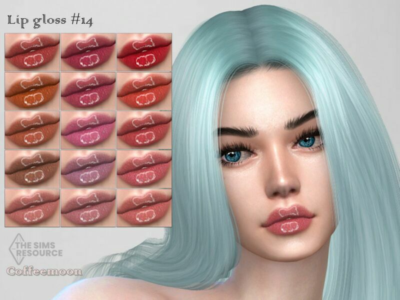 LIP Gloss N14 By Coffeemoon 1 LIP Gloss N14 By Coffeemoon Sims 4 CC
