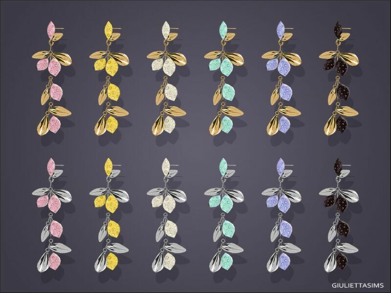 Lorelei Drop Earrings By Feyona 1 Lorelei Drop Earrings By Feyona Sims 4 CC