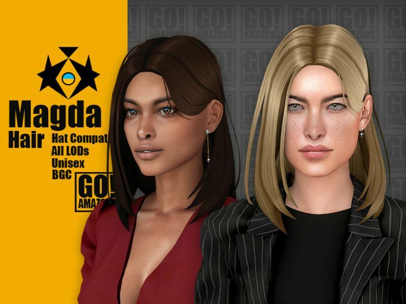 Magda Hair By Goamazons 1 Magda Hair By Goamazons Sims 4 CC