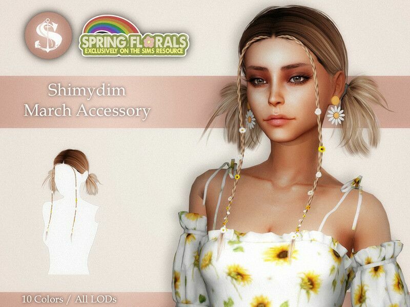 March Hair Accessory By Shimydim 1 March Hair Accessory By Shimydim Sims 4 CC