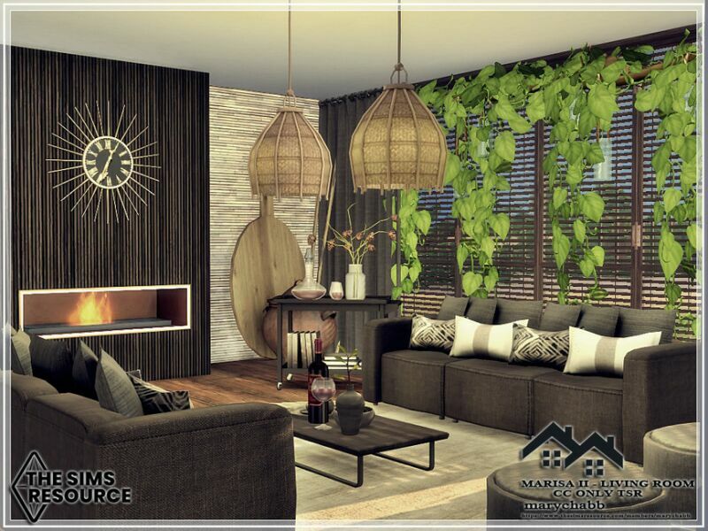 Marisa II – Living Room – CC Only TSR By Marychabb 1 Marisa II – Living Room – CC Only TSR By Marychabb Sims 4 CC