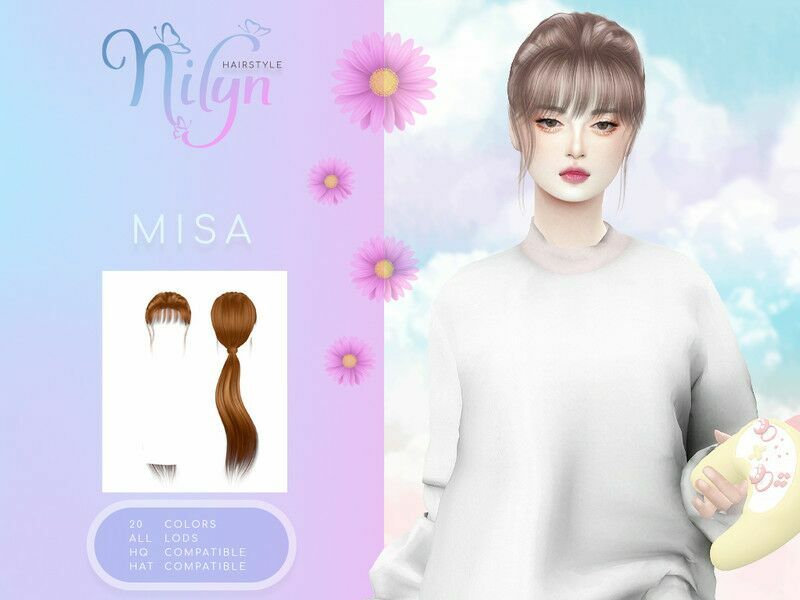 Misa Hair 1 Misa Hair Sims 4 CC