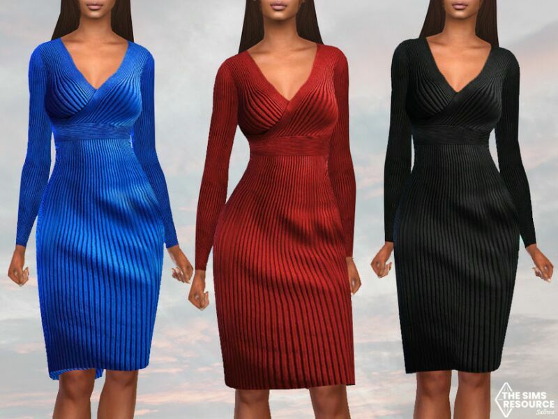 Mona Long Sleeve Mesh Dresses By Saliwa 1 Mona Long Sleeve Mesh Dresses By Saliwa Sims 4 CC