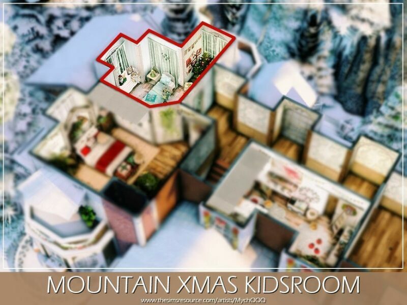 Mountain Xmas Kidsroom By Mychqqq 2 sims 4 cc mountain xmas kidsroom by mychqqq 7
