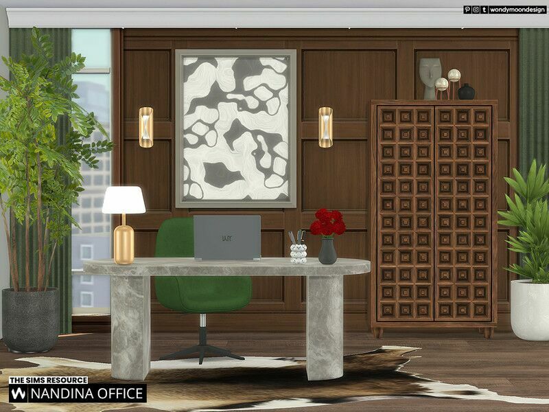 Nandina Office 1 Nandina Office Sims 4 CC