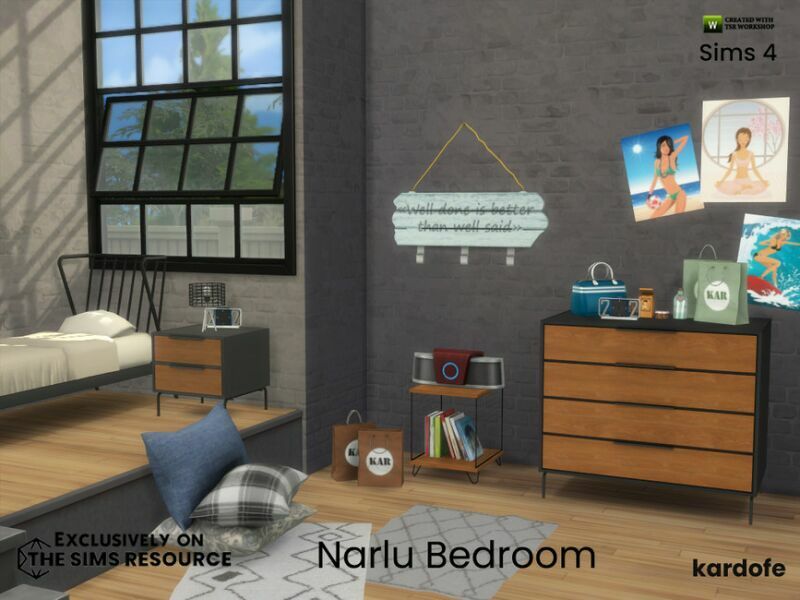 Narlu Bedroom By Kardofe 3 sims 4 cc narlu bedroom by kardofe 6