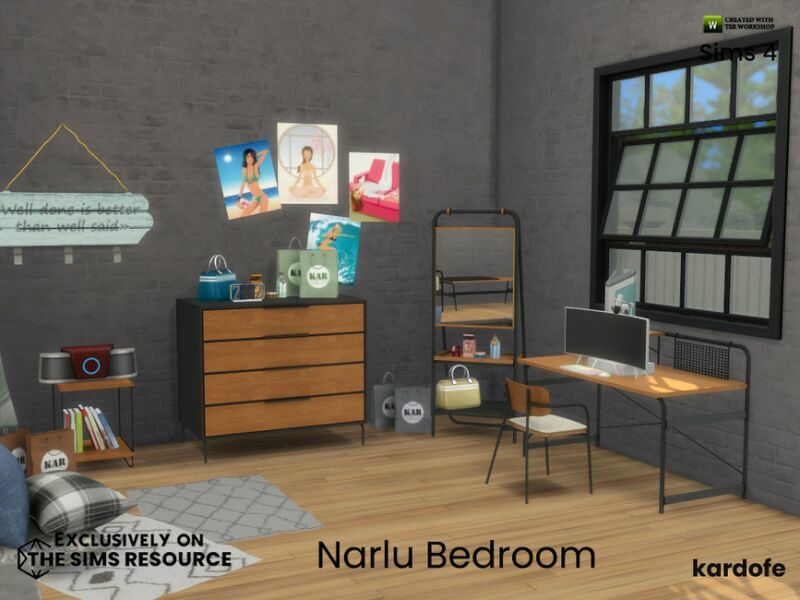 Narlu Bedroom By Kardofe 2 sims 4 cc narlu bedroom by kardofe 7