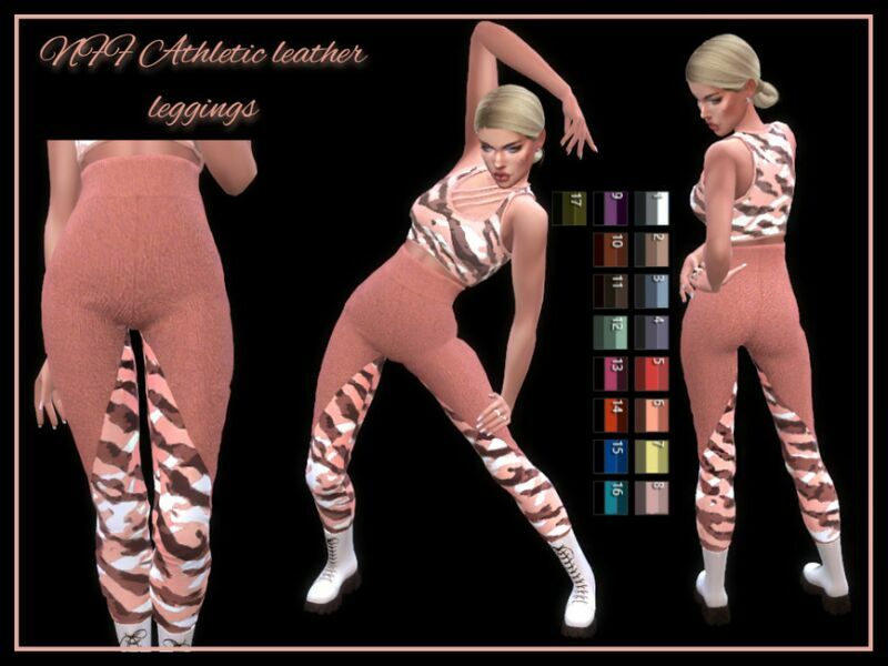 NFF Athletic Leather Leggings By Nadiafabulousflow 1 NFF Athletic Leather Leggings By Nadiafabulousflow Sims 4 CC
