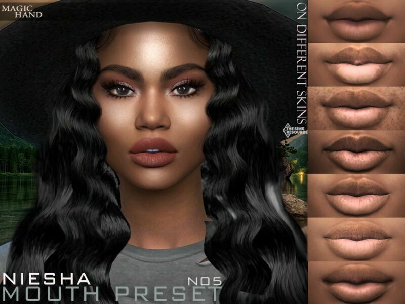 Niesha Mouth Preset N05 By Magichand 1 Niesha Mouth Preset N05 By Magichand Sims 4 CC