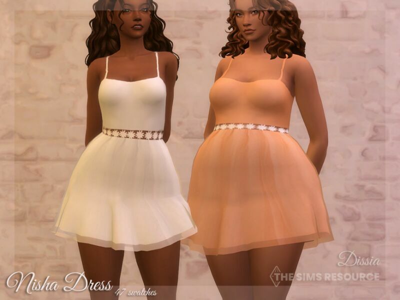 Nisha Dress By Dissia 1 Nisha Dress By Dissia Sims 4 CC