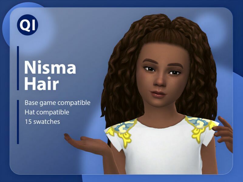 Nisma Hair By Qicc Sims 4 CC