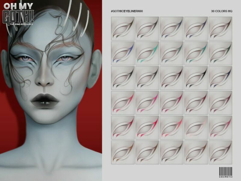 OH MY Goth | Gothic Eyeliner | N90 By Cosimetic 1 OH MY Goth | Gothic Eyeliner | N90 By Cosimetic Sims 4 CC