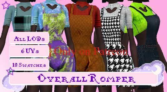 Overall Romper With Heart 5 sims 4 cc overall romper with heart 3