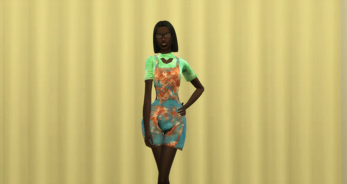 Overall Romper With Heart 4 sims 4 cc overall romper with heart 4
