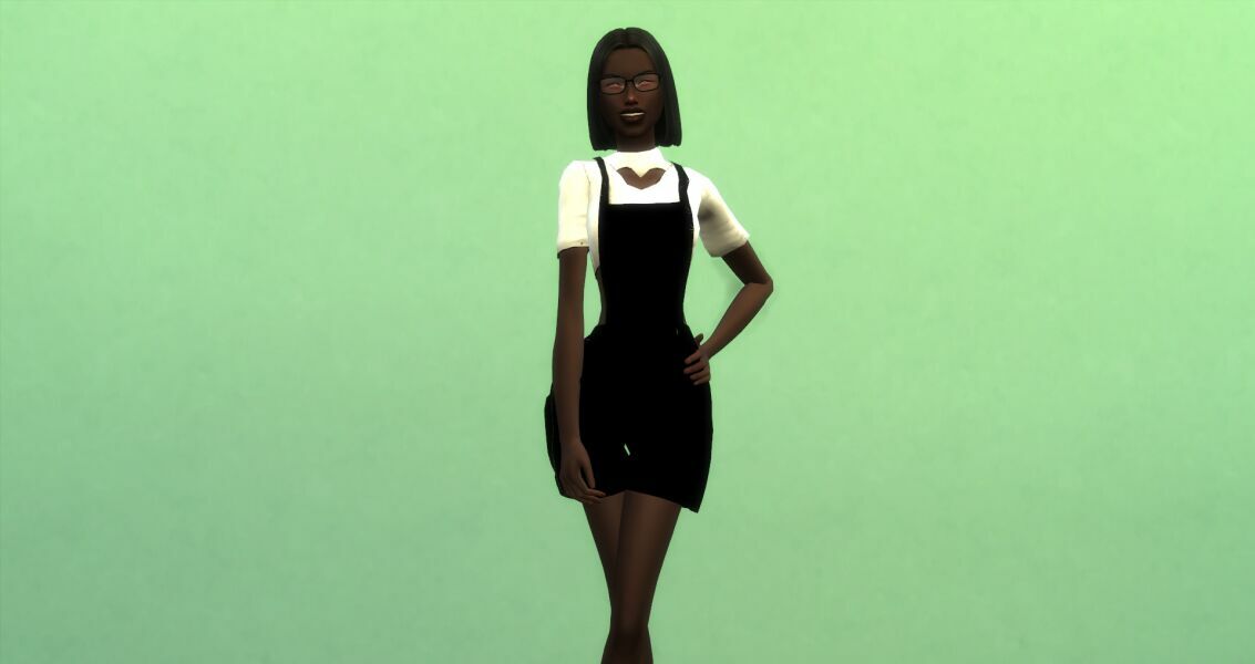 Overall Romper With Heart 3 sims 4 cc overall romper with heart 5