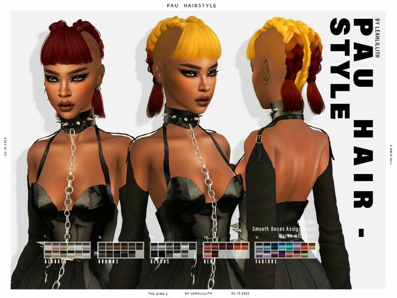 PAU Hairstyle 1 PAU Hairstyle Sims 4 CC