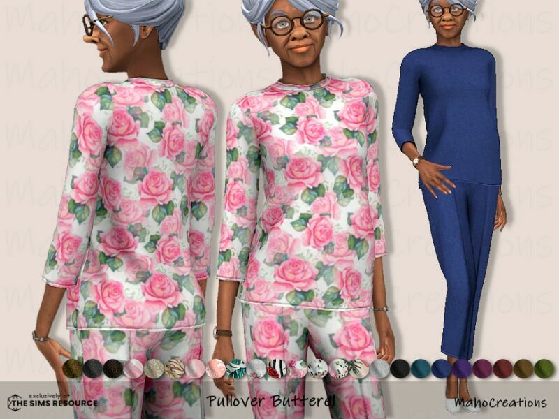 Pullover Butterel By Mahocreations 1 Pullover Butterel By Mahocreations Sims 4 CC
