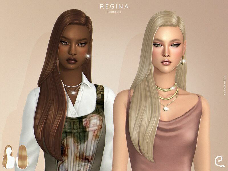 Regina Hairstyle 1 Regina Hairstyle Sims 4 CC