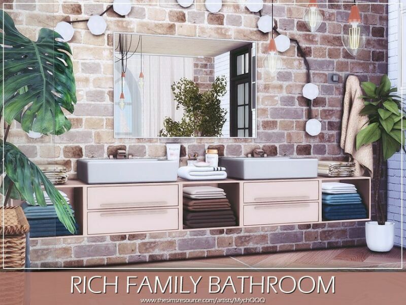 Rich Family Bathroom By Mychqqq 1 Rich Family Bathroom By Mychqqq Sims 4 CC