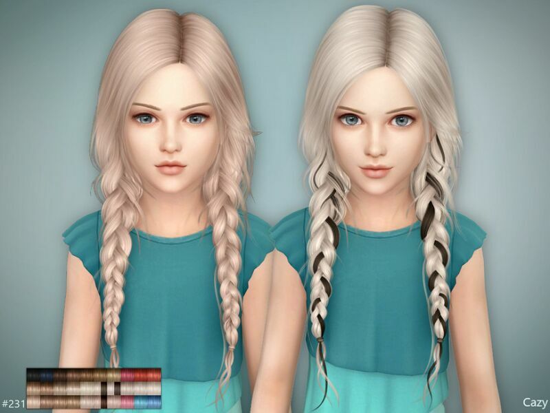 Rose – Child Hairstyle By Cazy 1 Rose – Child Hairstyle By Cazy Sims 4 CC