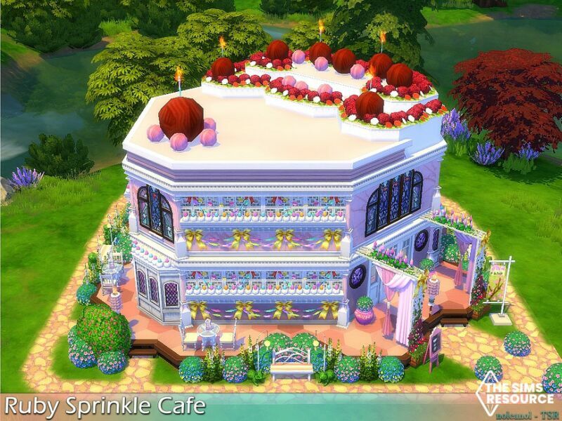 Ruby Sprinkle Cafe / NO CC By Nolcanol 1 Ruby Sprinkle Cafe / NO CC By Nolcanol Sims 4 CC