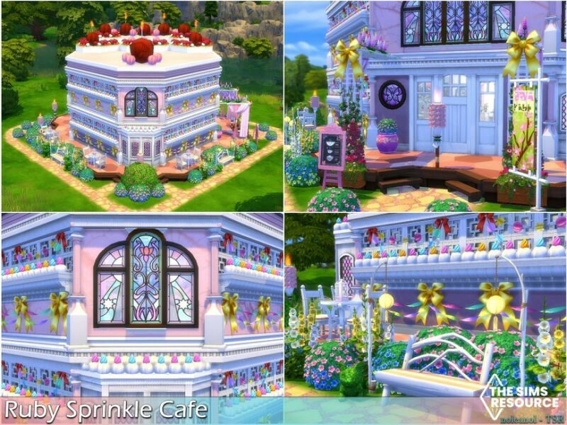 Ruby Sprinkle Cafe / NO CC By Nolcanol 6 sims 4 cc ruby sprinkle cafe no cc by nolcanol 2