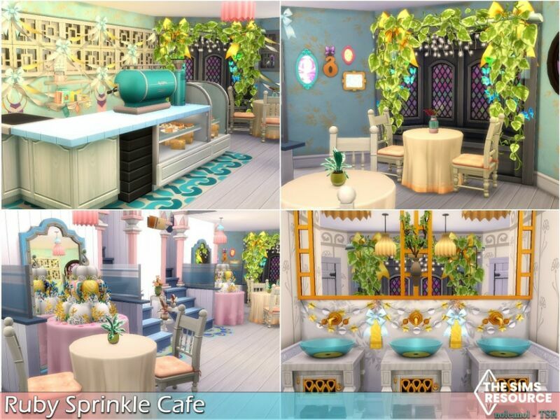Ruby Sprinkle Cafe / NO CC By Nolcanol 5 sims 4 cc ruby sprinkle cafe no cc by nolcanol 3