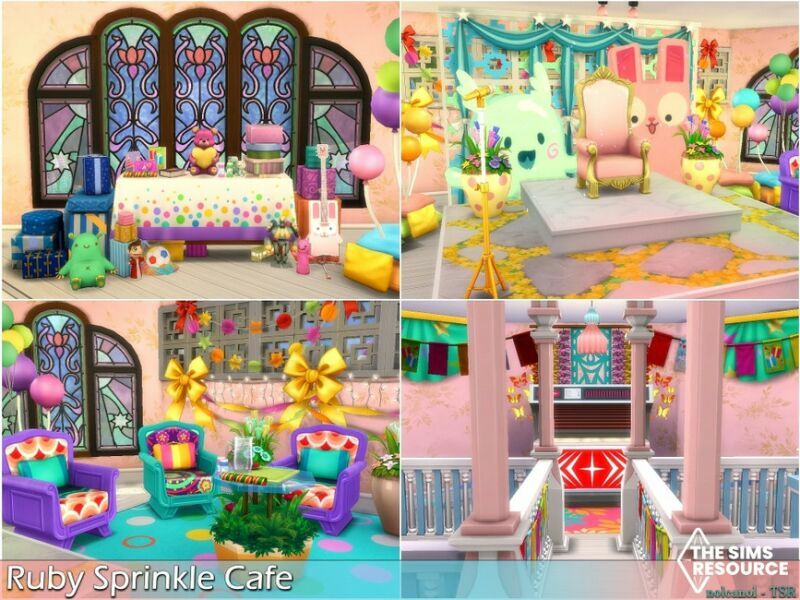Ruby Sprinkle Cafe / NO CC By Nolcanol 4 sims 4 cc ruby sprinkle cafe no cc by nolcanol 4