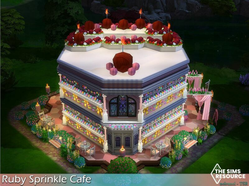 Ruby Sprinkle Cafe / NO CC By Nolcanol 3 sims 4 cc ruby sprinkle cafe no cc by nolcanol 6