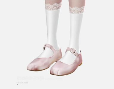 Sandy Liang Mary Jane Pointe Shoes By Charonlee Sims 4 CC
