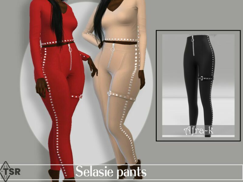 Selasie Studded Pants By Akaysims 1 Selasie Studded Pants By Akaysims Sims 4 CC