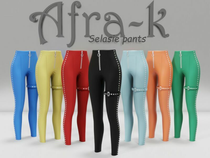 Selasie Studded Pants By Akaysims 2 sims 4 cc selasie studded pants by akaysims 2
