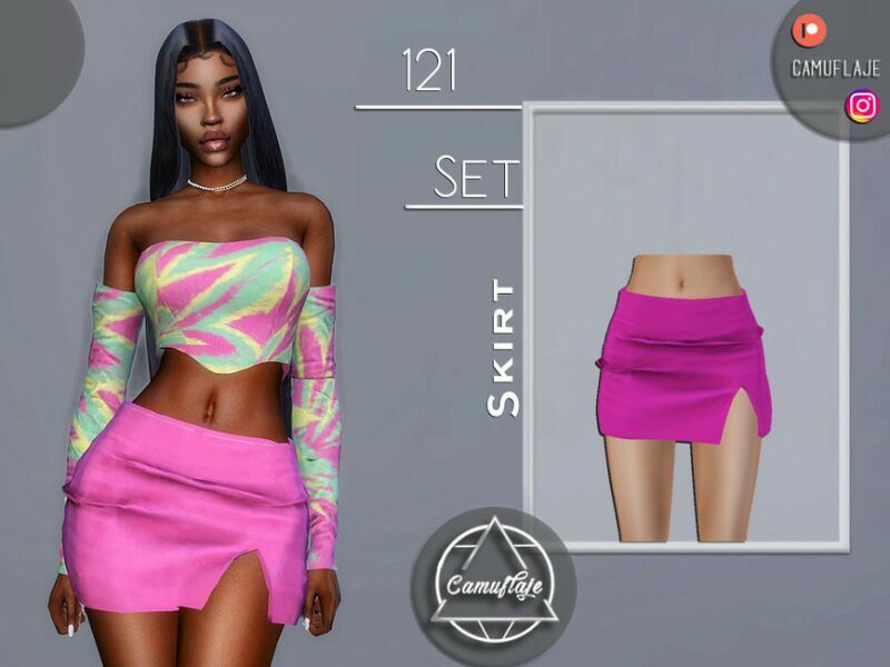 SET 121 – Skirt By Camuflaje 1 SET 121 – Skirt By Camuflaje Sims 4 CC