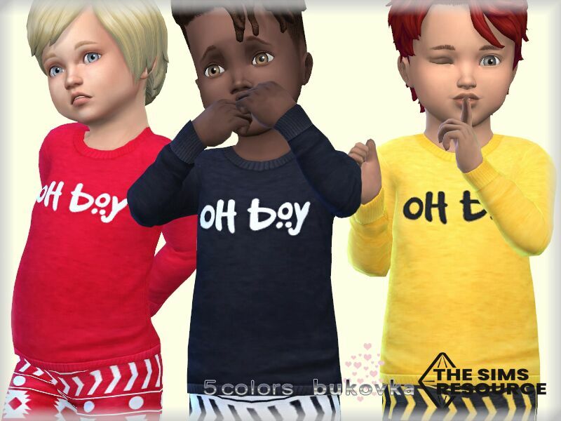 Shirt OH BOY By Bukovka 1 Shirt OH BOY By Bukovka Sims 4 CC