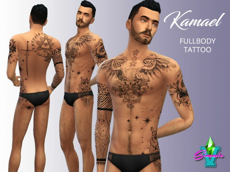 Simmiev Kamael FB Tattoo By Simmiev 1 Simmiev Kamael FB Tattoo By Simmiev Sims 4 CC