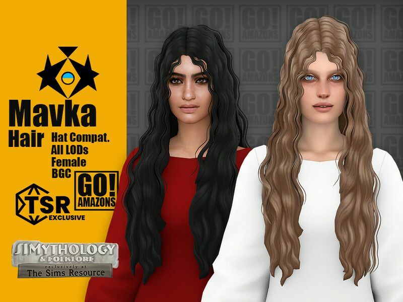 Simythology Mavka Hair By Goamazons 1 Simythology Mavka Hair By Goamazons Sims 4 CC
