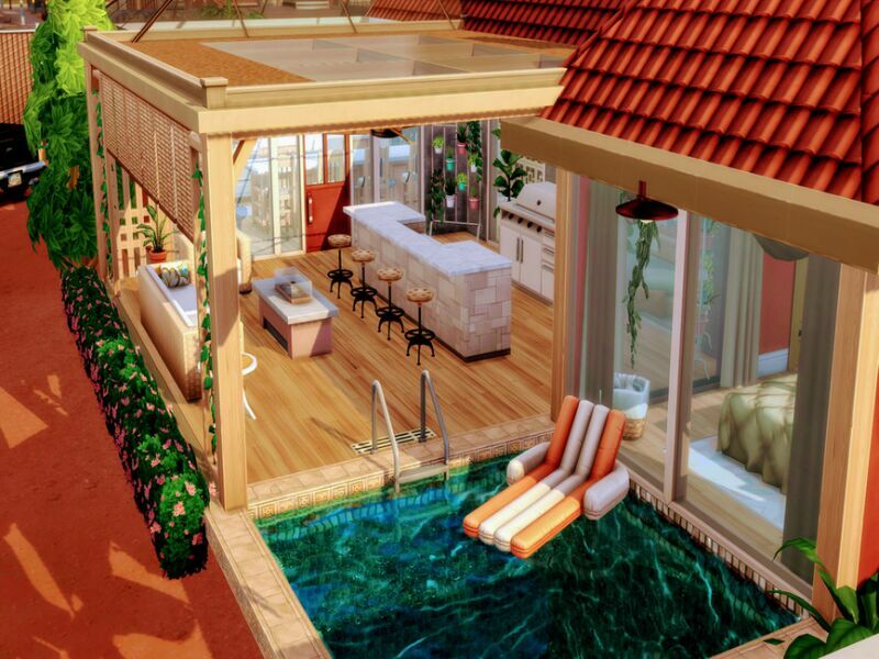 Single SIM Bungalow By Ljanep6 6 sims 4 cc single sim bungalow by ljanep6 2