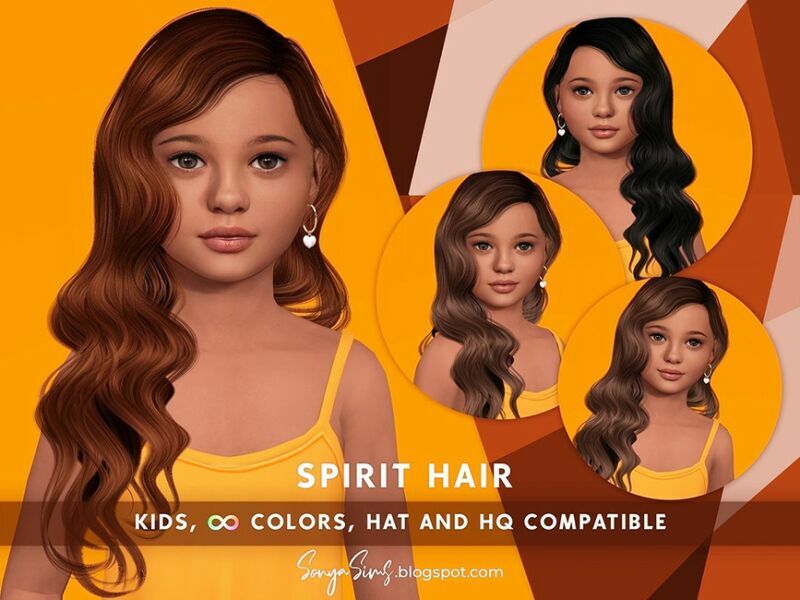Spirit Hair Kids By Sonyasimscc Sims 4 CC