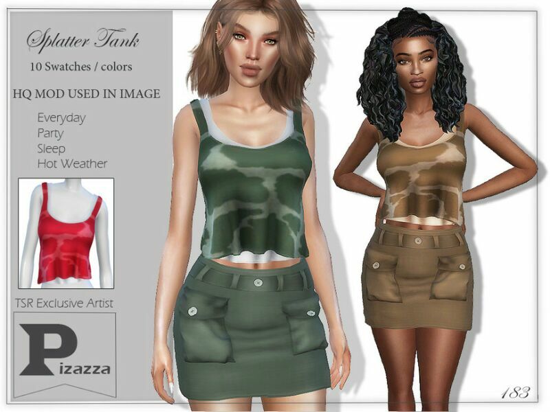 Splatter Tank By Pizazz 1 Splatter Tank By Pizazz Sims 4 CC
