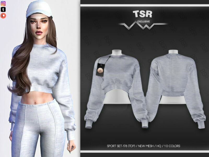 Sport SET-178 (TOP) BD607 By Busra-Tr 1 Sport SET-178 (TOP) BD607 By Busra-Tr Sims 4 CC