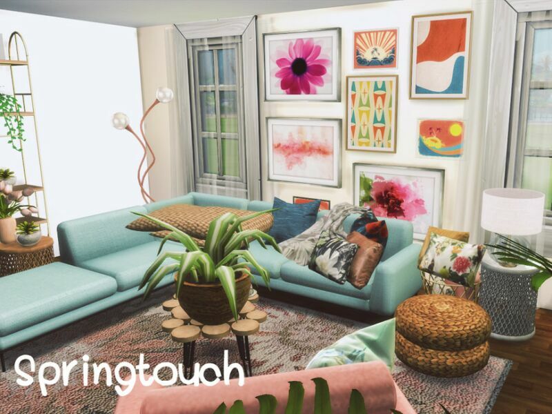 Springtouch Livingroom | Only TSR CC By Genkaiharetsu 1 Springtouch Livingroom | Only TSR CC By Genkaiharetsu Sims 4 CC