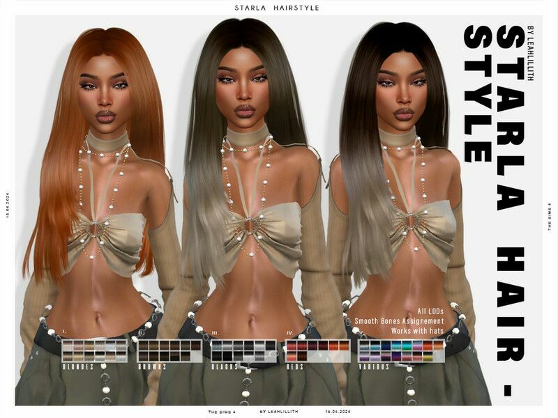 Starla Hairstyle 1 Starla Hairstyle Sims 4 CC