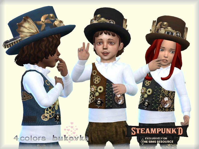 Steampunked HAT By Bukovka 1 Steampunked HAT By Bukovka Sims 4 CC