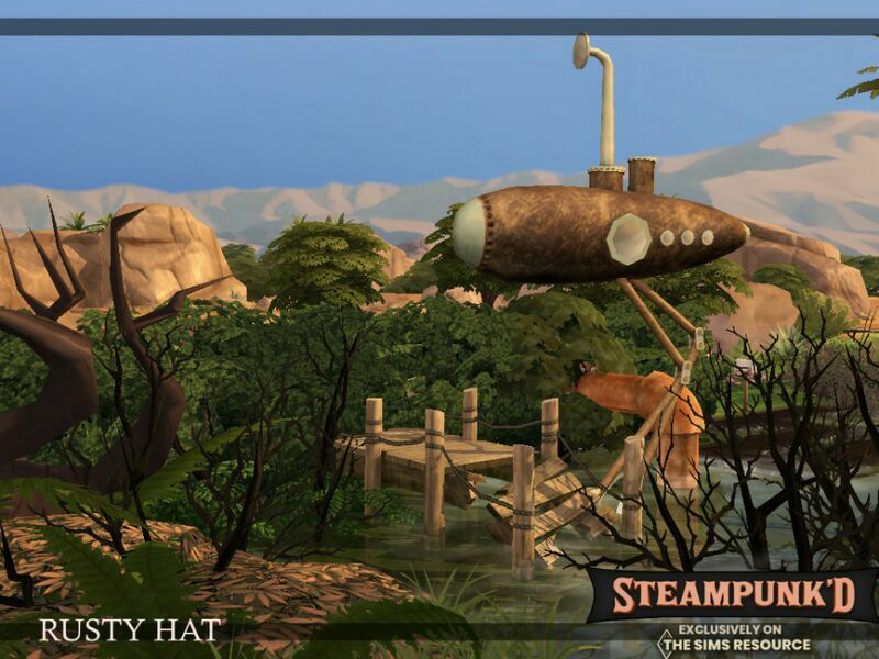 Steampunked – Rusty HAT | CC Only TSR By Simzmora 5 sims 4 cc steampunked rusty hat cc only tsr by simzmora 3