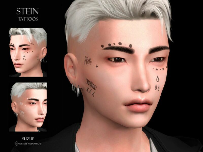 Stein Tattoos N19 By Suzue 1 Stein Tattoos N19 By Suzue Sims 4 CC