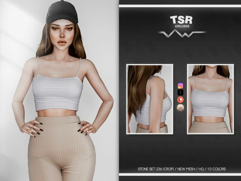 Stone SET-236 (Crop) BD729 By Busra-Tr 1 Stone SET-236 (Crop) BD729 By Busra-Tr Sims 4 CC