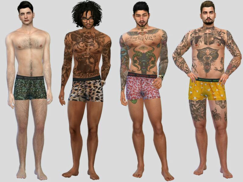 Suite Patterned Boxers By Mclaynesims 1 Suite Patterned Boxers By Mclaynesims Sims 4 CC