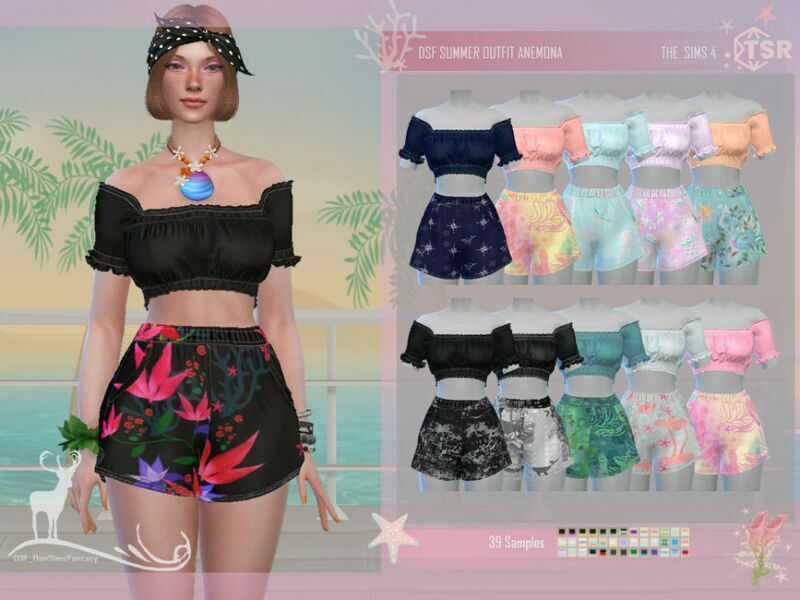 Summer Outfit Anemona By Dansimsfantasy 1 Summer Outfit Anemona By Dansimsfantasy Sims 4 CC