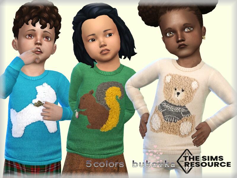 Sweater Furry Animals By Bukovka 1 Sweater Furry Animals By Bukovka Sims 4 CC